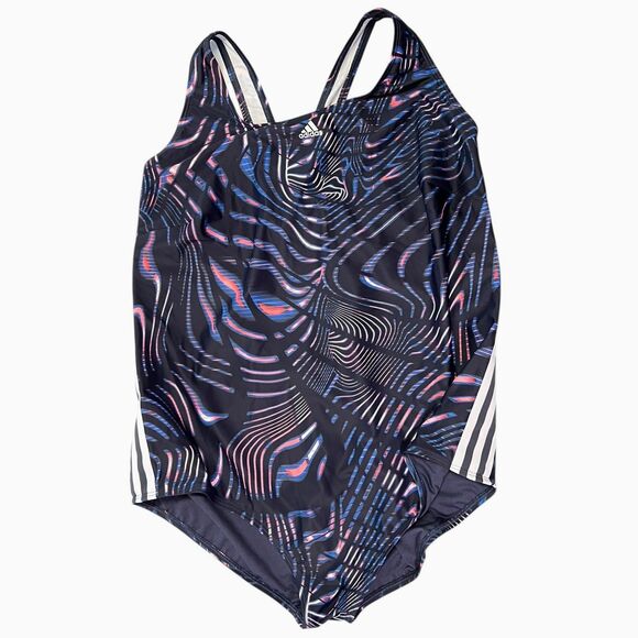 adidas Other - Adidas Women's Souleaf Graphic 3-Stripes Swimsuit One Piece Size 2X Athletic